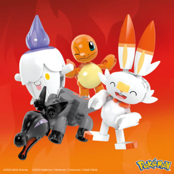 Mega Pokémon Vuuraanval Trainerteam, Bouwset Met 4 Actiefiguren (105 Onderdelen), Speelgoed Voor Kinderen - Image 4 of 6