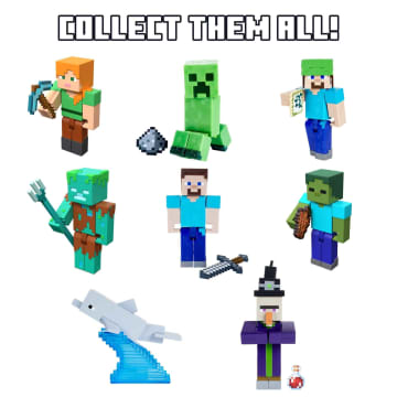 Minecraft Action Figures & Accessories Collection, 3.25-In Scale & Pixelated Design (Characters May Vary)