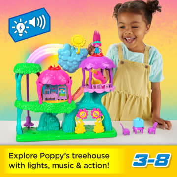 Imaginext DreamWorks Trolls Lights & Sounds Rainbow Treehouse