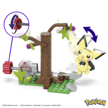 Mega-Pokémon-La Cueillette De Pichu, 1 Figurine (84 Pcs) - Image 3 of 6