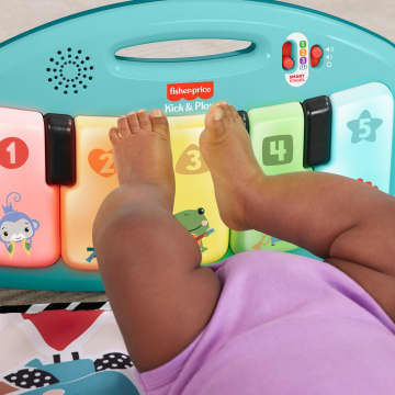 Türkçe Dil Destekli Mavi Fisher-Price Neşeli Hayvanlar Piyanolu Jimnastik Merkezi, Müzikli Eğitici Oyuncak Ve Oyun Matı