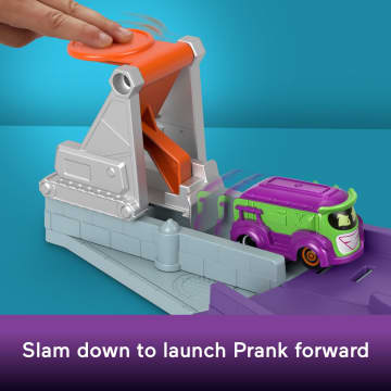 Fisher-Price Dc Batwheels Playset With Car Ramp And Launcher, Legion Of Zoom Launching Hq