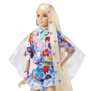 Кукла Barbie Экстра в одежде с цветочным принтом