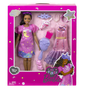 Barbie - Ma Première Barbie - Poupée Brune - Poupée Mannequin - 3 Ans Et +
