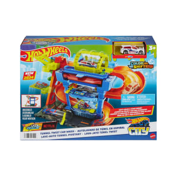 Hot Wheels City Wasstraat Met Draaiende Tunnel En Color Shifters Auto Op Schaal Van 1:64 - Image 6 of 6
