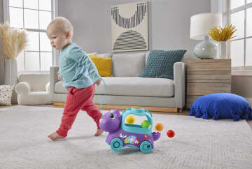 Fisher-Price Poppin’ Triceratops Interactive Ball Popper Pull Toy