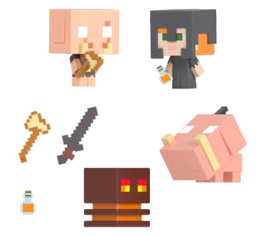 Minecraft Nether Fire Battle Story Pack Figures