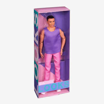 Barbie - Barbie Ken Barbie Looks Cheveux Bruns Tenue Color Block - Poupée Mannequin - 3 Ans Et +