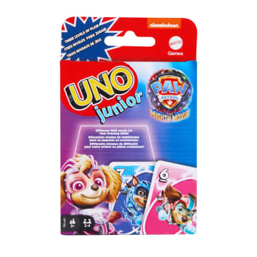 Uno Junior Paw Patrol: The Mighty Movie“ Kartenspiel Für Kinder Für Familienabende, Mit 3 Schwierigkeitsstufen