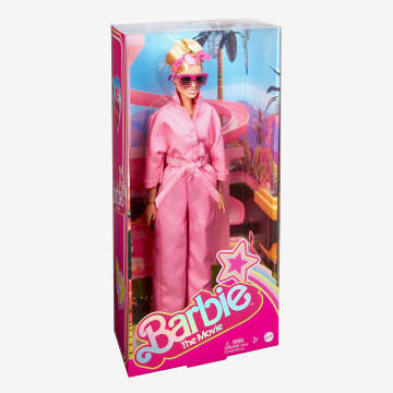 Barbie Le Film Poupée Barbie À Collectionner Inspirée Du Film Barbie Avec Margot Robbie, Avec Combinaison-Pantalon Rose, Lunettes De Soleil Et Foulard Dans Les Cheveux - Imagen 12 de 13