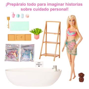 Barbie Bienestar Muñeca Rubia Con Bañera