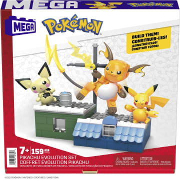 Mega Pokémon, Bouwset, Pikachu Set Met 3 Actiefiguren (160 Onderdelen) Speelgoed Voor Kinderen