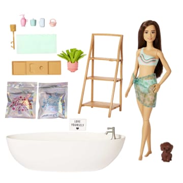 Barbie Pop en Ligbad Speelset, confettizeep en accessoires