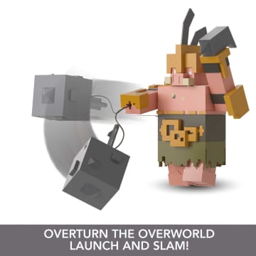 Mattel Minecraft Legends Zombie GYR83 - Figura D'Azione In Scala 3,25 Pollici Con Mossa D'Attacco