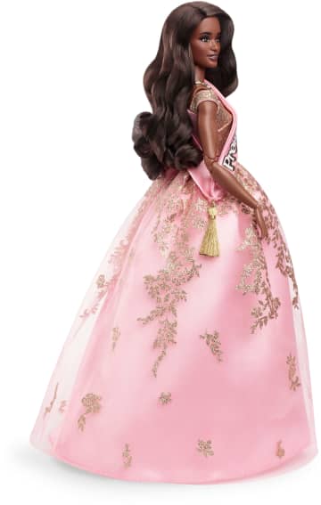 Barbie Le Film-Poupée Barbie Présidente En Robe Rose Et Dorée - Imagen 5 de 6