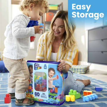 Mega Bloks Big Building Bag Building Set With 60 Big Building Blocks