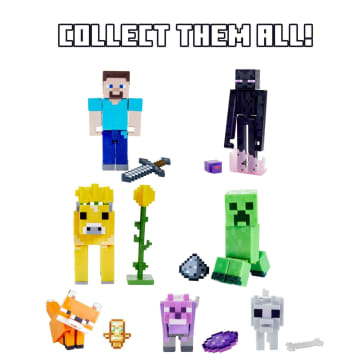 Minecraft Action Figures & Accessories Collection, 3.25-In Scale & Pixelated Design (Characters May Vary)