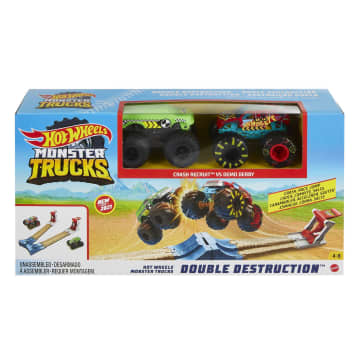 Набор Hot Wheels Монстр-трак Автотрек Двойное уничтожение