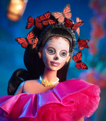 2023 Día De Muertos Barbie Κούκλα Με Ροζ Φόρεμα, Συλλεκτική Barbie - Image 2 of 6
