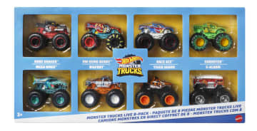 Hot Wheels Monster Trucks Pack 8 coches |HGX21 |MATTEL