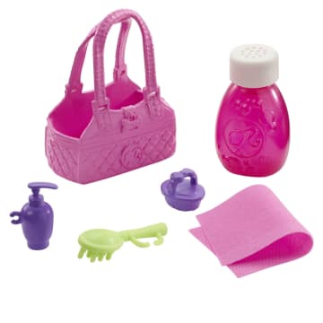 Barbie Doll, Blonde, And Playset With 3 Puppies, Bathtub And Accessories
