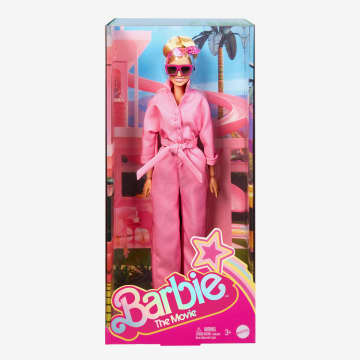 Barbie Le Film Poupée Barbie À Collectionner Inspirée Du Film Barbie Avec Margot Robbie, Avec Combinaison-Pantalon Rose, Lunettes De Soleil Et Foulard Dans Les Cheveux - Imagen 11 de 13