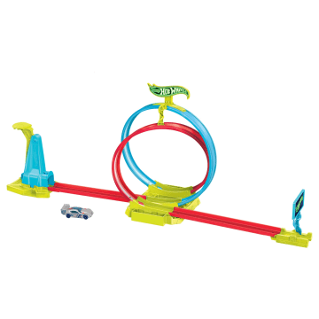 Hot Wheels Neon Speeders Pista De Acrobacias Láser Conjunto De Pista