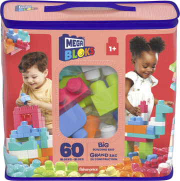 Mega Bloks - Sac 60 Blocks Rose - Jouet De Construction - 1 An Et + - Image 6 of 7