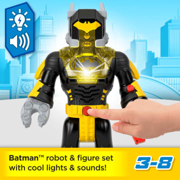 Imaginext Dc Super Friends Batman Insider & Exo Suit Black Robot With Lights & Sounds, 6 Pieces - Image 2 of 6