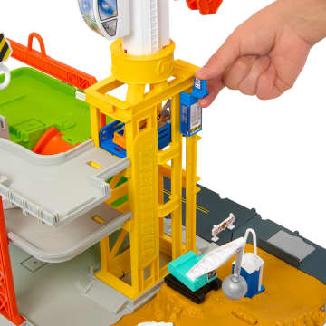 Conjunto De Juego De Construcción De Action Drivers De Matchbox Con Luces Y Sonidos Y 1 Vehículo De Construcción