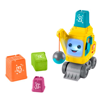 Fisher-Price - Véhicule La Calculo’Grue - Jouet De Construction - 9 Mois Et +