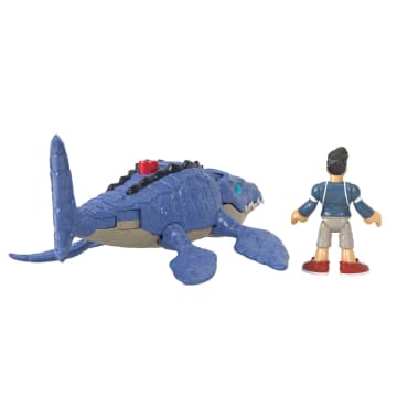 Imaginext Jurassic World Camp Cretaceous Mosasaurus & Kenji