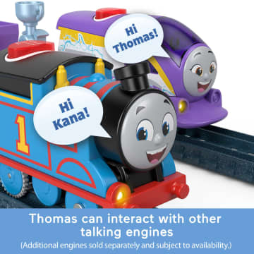 Thomas & Friends Talking Thomas Toy Train, Motorized Engine With Phrases & Sounds, Uk Version