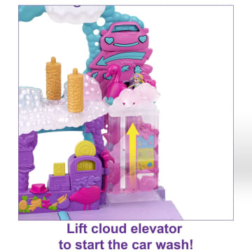 Polly Pocket Pollyville Flamingo Fun Car Wash Playset - Image 4 of 7