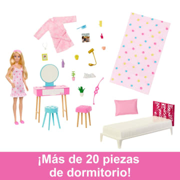 Conjunto De Muñeca Y Dormitorio De Barbie | Muebles De Barbie | Mattel