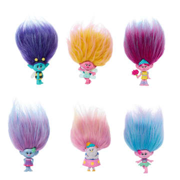 Les Trolls 3-Poupées Pompons-Assortiment De Porte-Clés Arc-En-Ciel