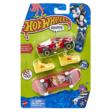 Hot Wheels Skate Set Da Collezione Assortimento Tony Hawk, Con Fingerboard, Scarpine Da Skate E Macchinina (Gli Stili Possono Variare)