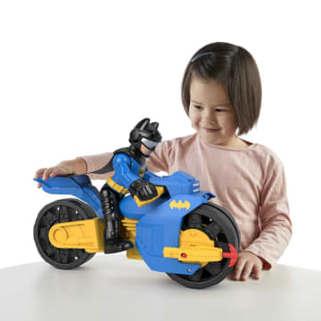 Juguetes De Batman De Dc Super Friends De Imaginext, Batcycle Y Figura De Batman De Gran Tamaño De 25,4Cm