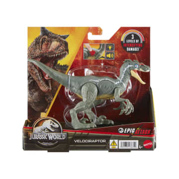 Jurassic World - Figurine Vélociraptor Attaque Ultime - Figurine Dinosaure - 4 Ans Et + - Image 6 of 6