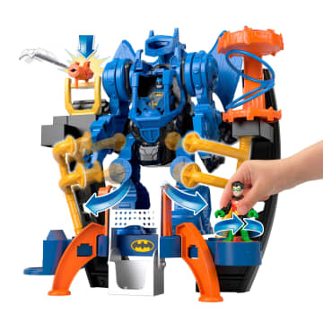 Conjunto De Juego Centro De Mando Robótico De Batman De Dc Super Friends De Imaginext Con Robot Desmontable De 25,4Cm