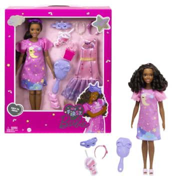 Barbie - Ma Première Barbie - Poupée Brune - Poupée Mannequin - 3 Ans Et +