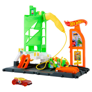 Πίστα Σταθμός Καυσίμων Hot Wheels Με Αυτοκινητάκι Κλίμακας 1:64