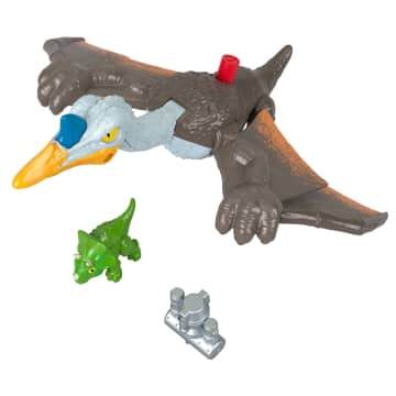 Imaginext - Jurassic World - Coffret Quetzalcoatlus Bat Des Ailes - Petite Voiture - 5 Ans Et +