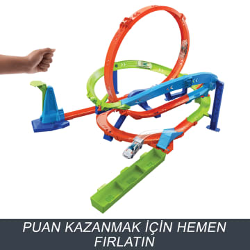 Hot Wheels Bumerang Çemberli Yarış Pisti, 1:64 Ölçekli Oyuncak Araba, Kolayca Saklanabilir - Image 4 of 6