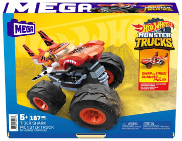 Конструктор Mega Construx Hot Wheels Монстр-трак Тигровая акула