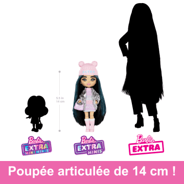 Barbie -Mini Barbie Extra Cool - Poupée voyage en tenue d’hiver