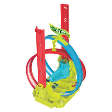 Hot Wheels Neon Speeders Pista De Acrobacias Láser Conjunto De Pista