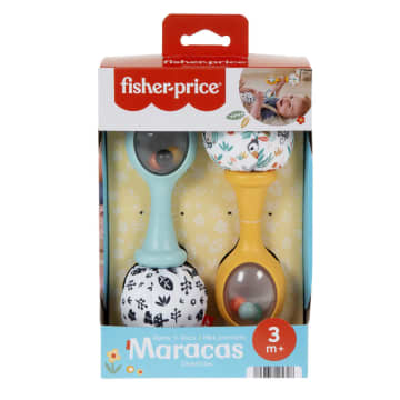 Fisher-Price Schud En Rammel Sambaballen, Speelgoed, Set Van 2 Voor Baby'S Vanaf 3 Maanden, Sterk Contrast