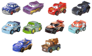 Disney Pixar Cars - Assortiment Coffret 10 Mini-Véhicules - Petite Voiture - 3 Ans Et +