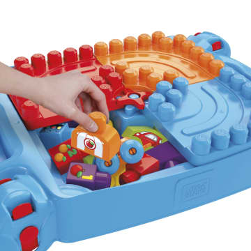 Mega Bloks® Stolik z klockami „Buduj i ucz się“ (Niebieski)